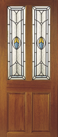 Edwardian Blue External Hardwood Unglazed Door